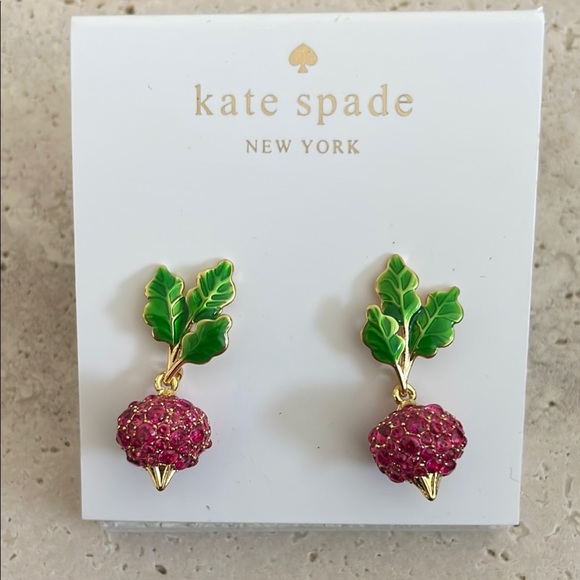 Kate Spade Green and Pink Stud Earrings - Picture 1 of 3